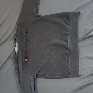 Champion Sweater Small Mens Gray